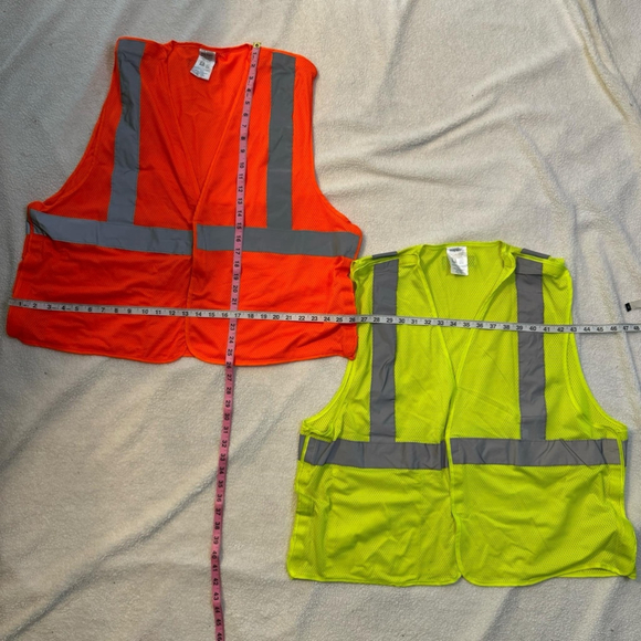 Men's Body Guard Safety Vest L/XL Orange Reflective Material - Picture 6 of 10